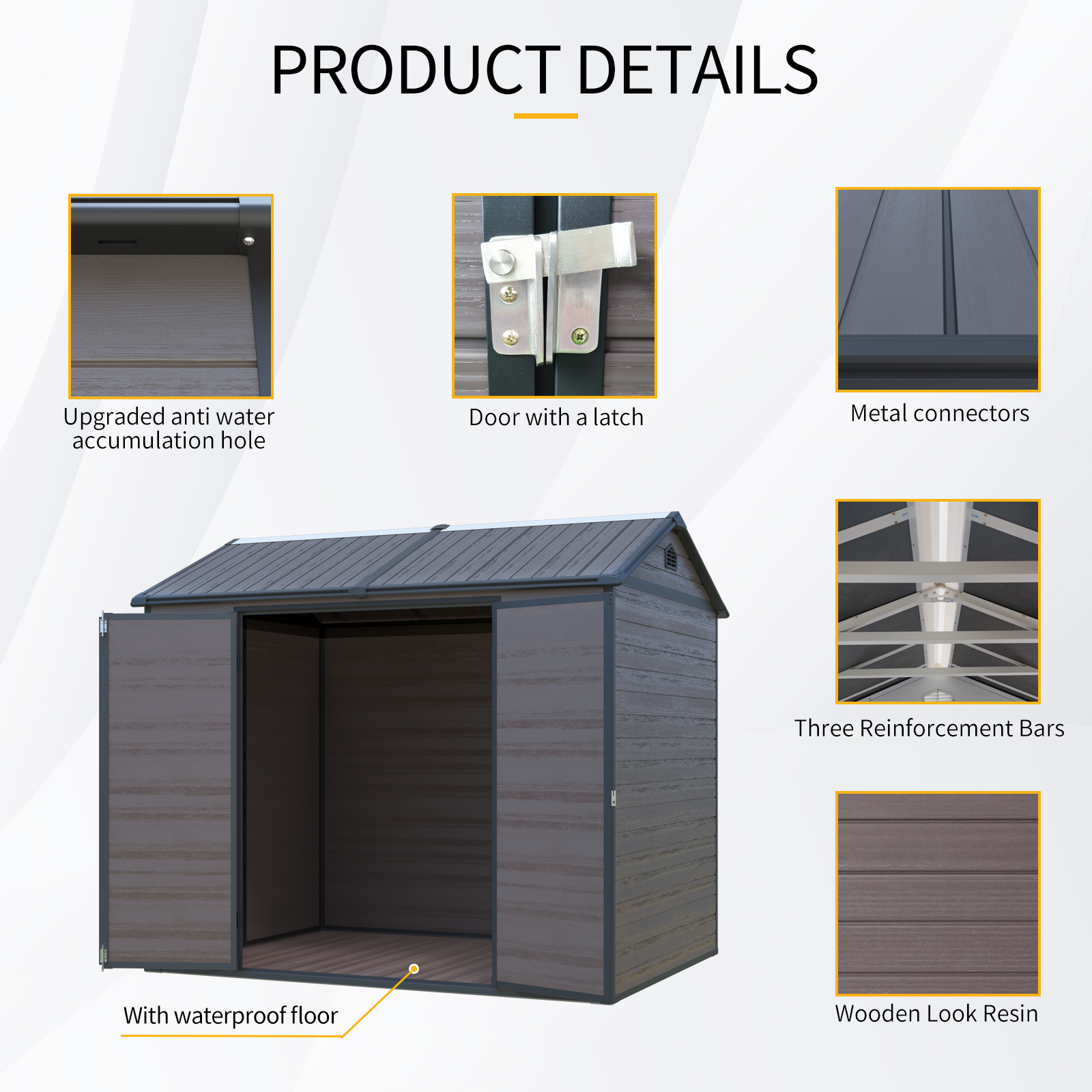 8x6 Ft Resin Outdoor Storage Shed 3 - BuyStorageShed.com 8x6 Ft Resin Outdoor Storage Shed