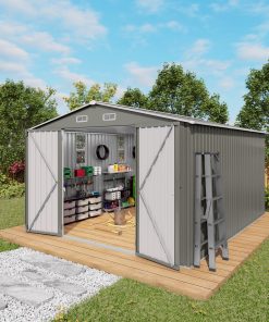 10x12FT Large Metal Outdoor Storage Shed