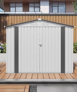 8x6 Ft Metal Outdoor Garden Storage Shed