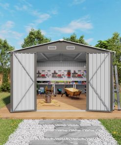 10x12FT Large Metal Outdoor Storage Shed 31 - BuyStorageShed.com 10x12FT Large Metal Outdoor Storage Shed