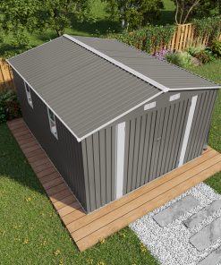 10x12FT Large Metal Outdoor Storage Shed 33 - BuyStorageShed.com 10x12FT Large Metal Outdoor Storage Shed