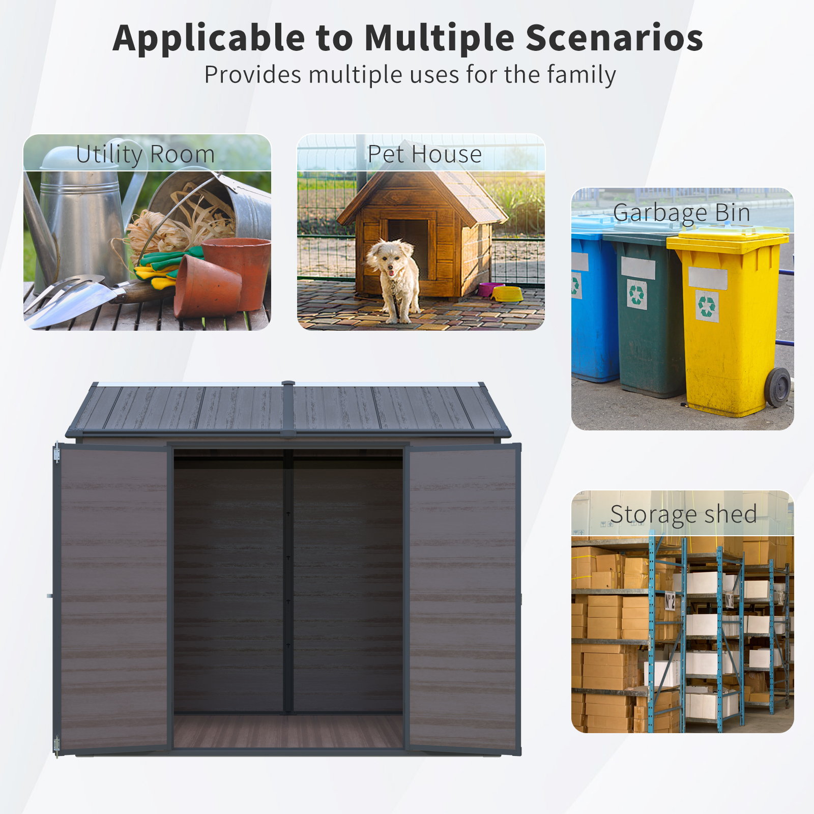 8x6 Ft Resin Outdoor Storage Shed 8 - BuyStorageShed.com 8x6 Ft Resin Outdoor Storage Shed