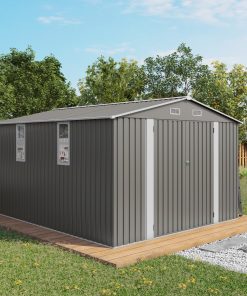 10x12FT Large Metal Outdoor Storage Shed 23 - BuyStorageShed.com 10x12FT Large Metal Outdoor Storage Shed