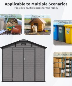 8x14 FT Plastic Outdoor Storage Shed