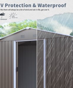 8 x 4ft Outdoor Metal Storage Shed