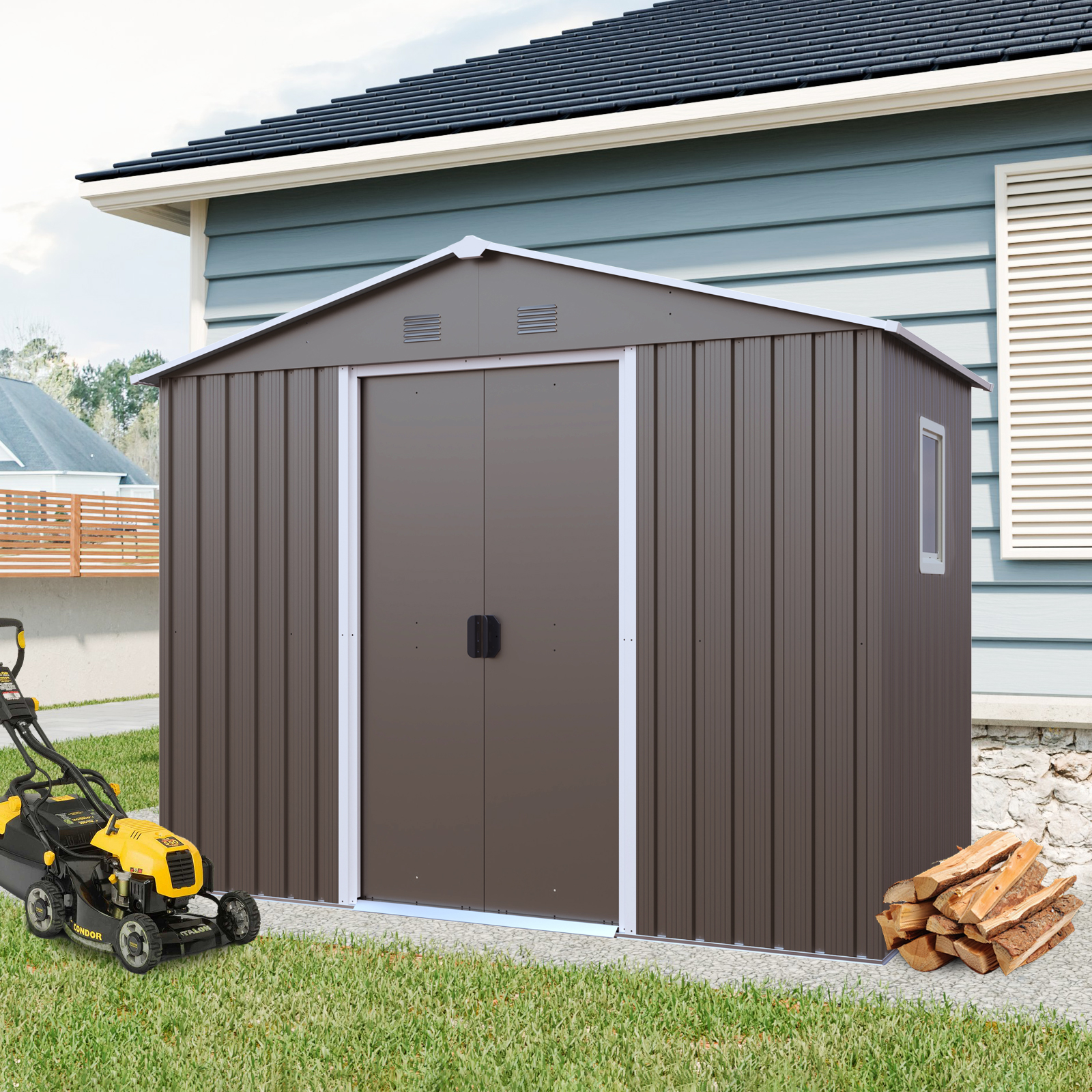 8 x 4ft Outdoor Metal Storage Shed