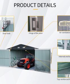 20x13 FT Metal Outdoor Storage Shed