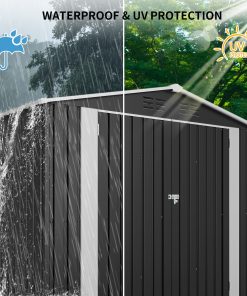 8FT x 4FT Outdoor Metal Storage Shed