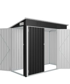 4x8 FT Galvanized Steel Outdoor Storage Shed