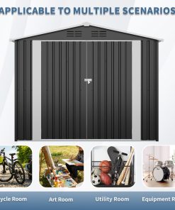 8FT x 4FT Outdoor Metal Storage Shed