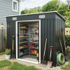 8x4FT Galvanized Steel Shed