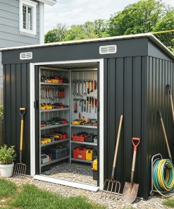 8x4FT Galvanized Steel Shed