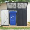 Garbage Bin Shed Stores 2 Trash Cans