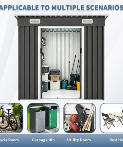 6x4FT Galvanized Steel Shed
