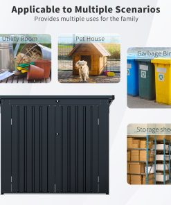 Garbage Bin Shed Stores 2 Trash Cans