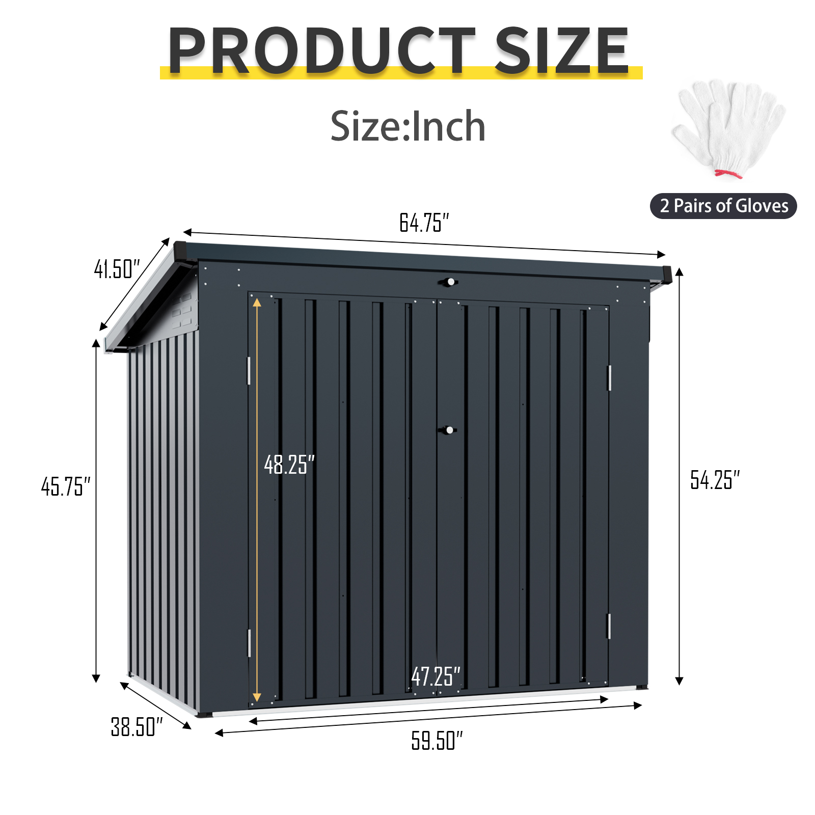 Garbage Bin Shed Stores 2 Trash Cans