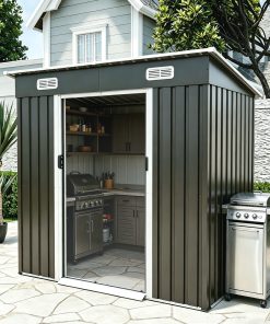 6x4FT Galvanized Steel Shed