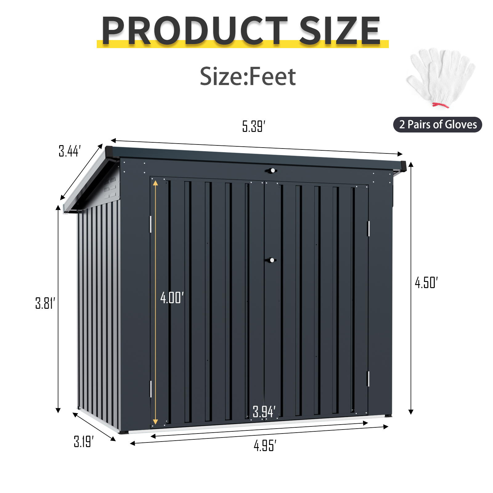 Garbage Bin Shed Stores 2 Trash Cans
