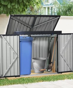 Garbage Bin Shed Stores 2 Trash Cans