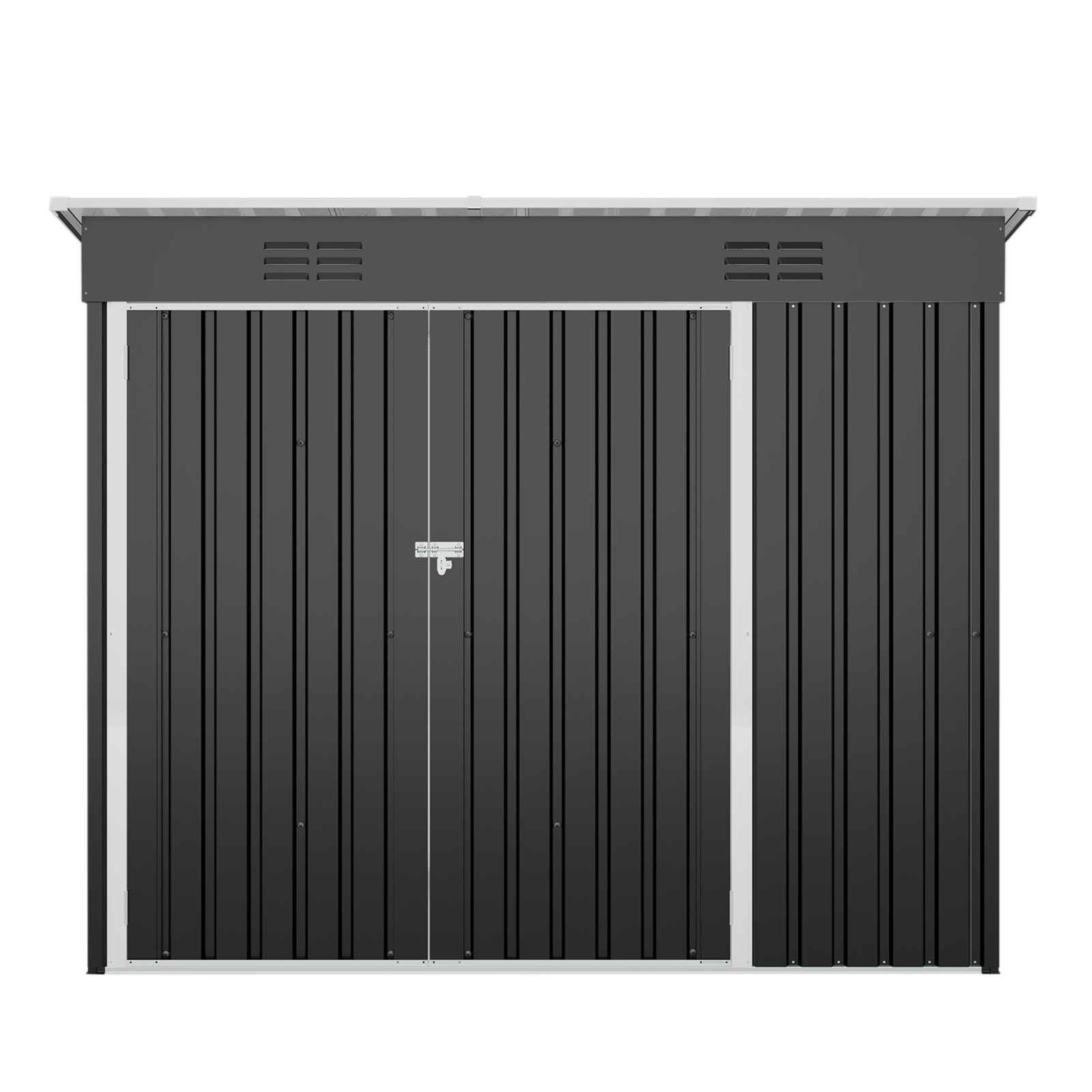 4x8 FT Galvanized Steel Outdoor Storage Shed