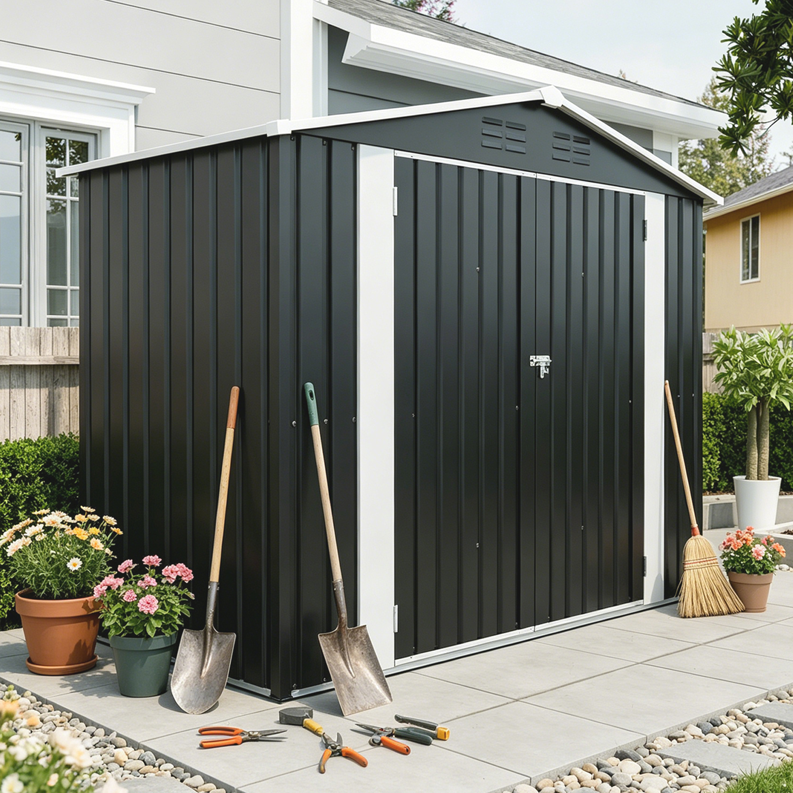 8FT x 4FT Outdoor Metal Storage Shed