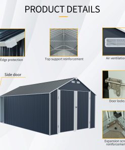 12×20 FT Metal Outdoor Storage Shed