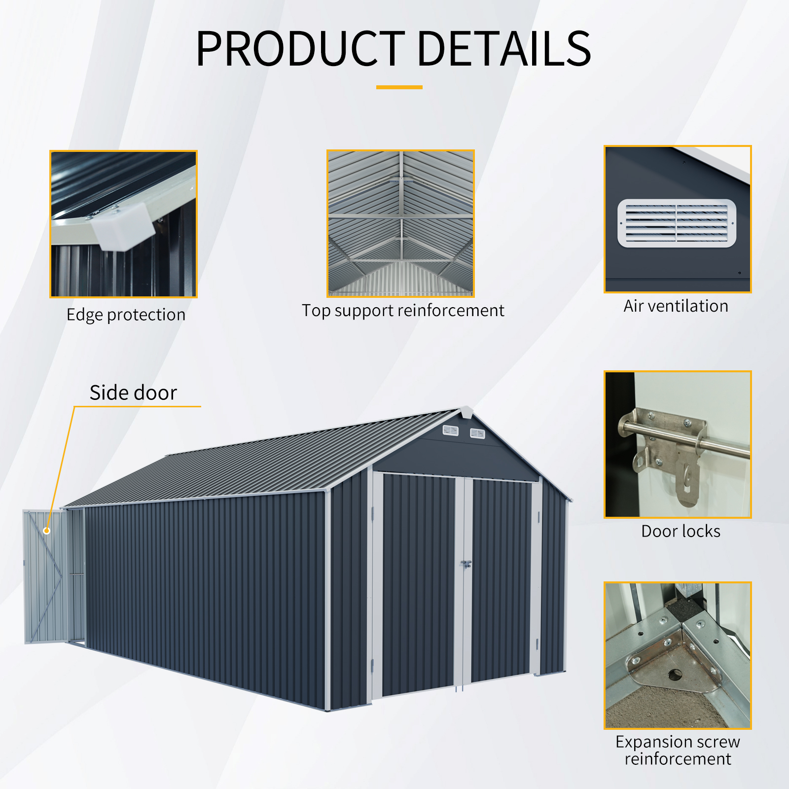 12×20 FT Metal Outdoor Storage Shed