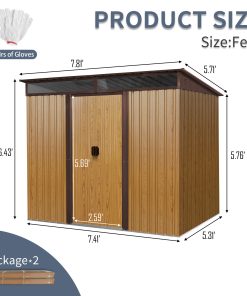 8ft x 6ft Outdoor Metal Storage