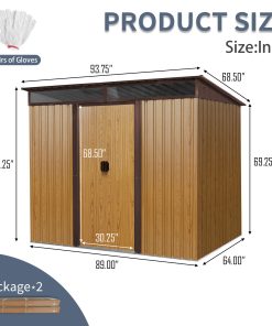 8ft x 6ft Outdoor Metal Storage