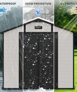 8x10 FT Plastic Outdoor Storage Shed
