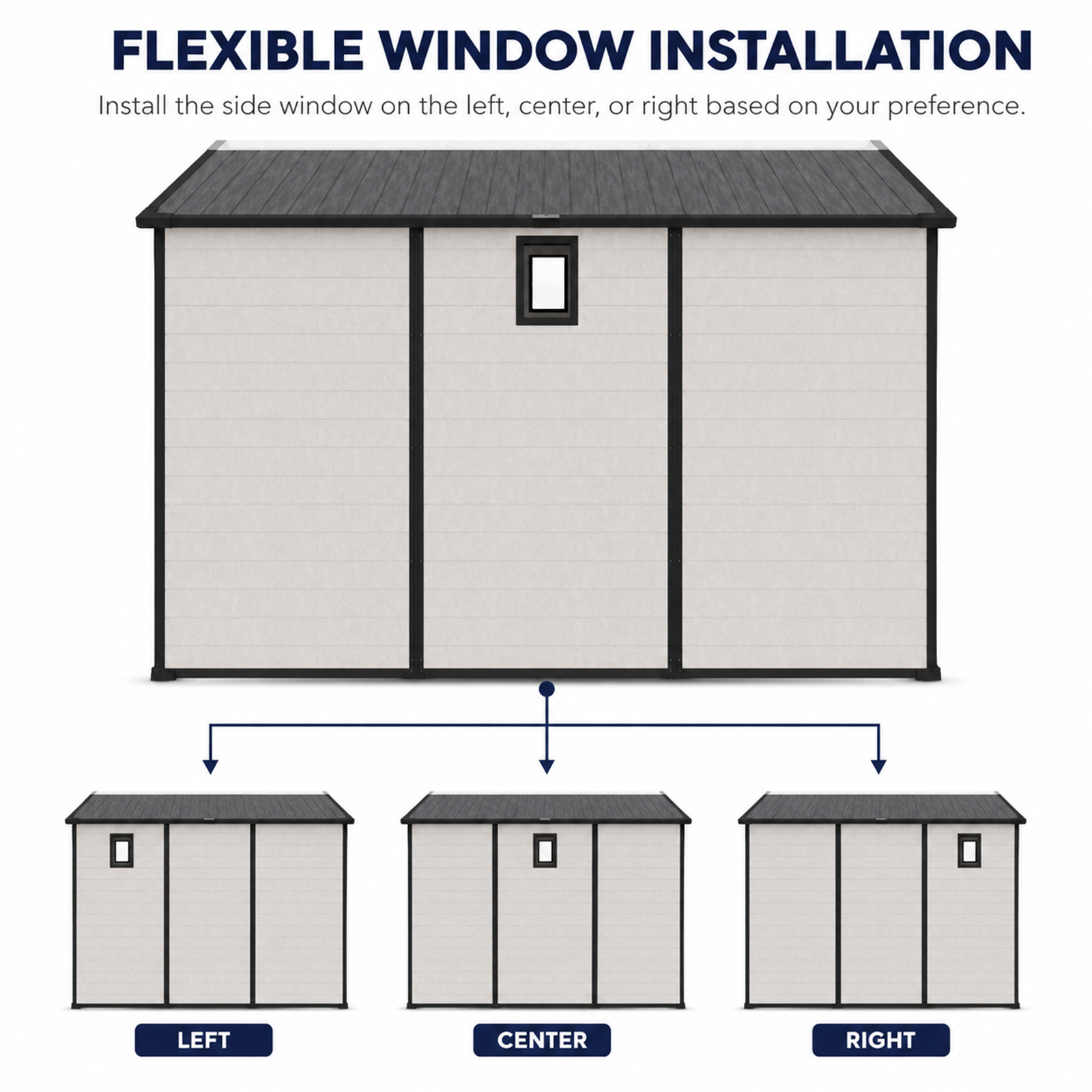 8x10 FT Plastic Outdoor Storage Shed