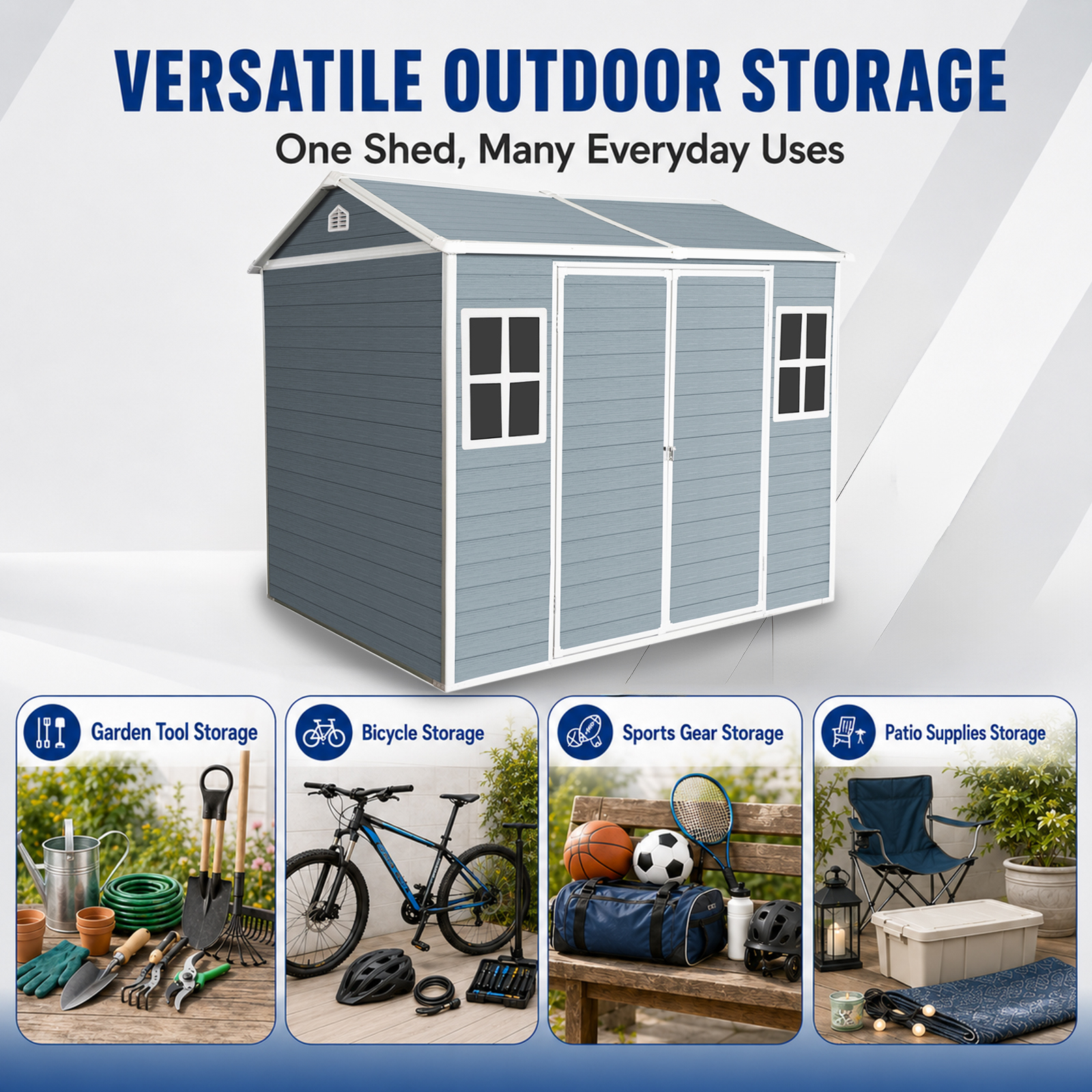 8 X 6 Ft Resin Outdoor Storage Shed