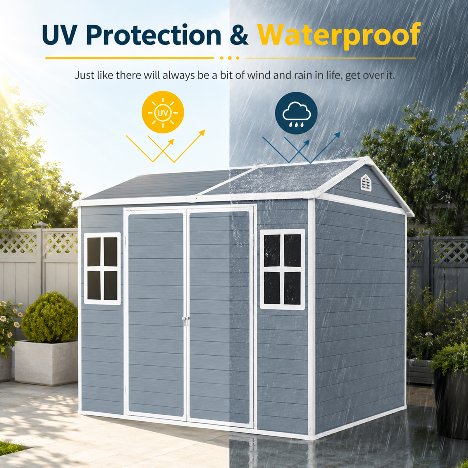 8 X 6 Ft Resin Outdoor Storage Shed