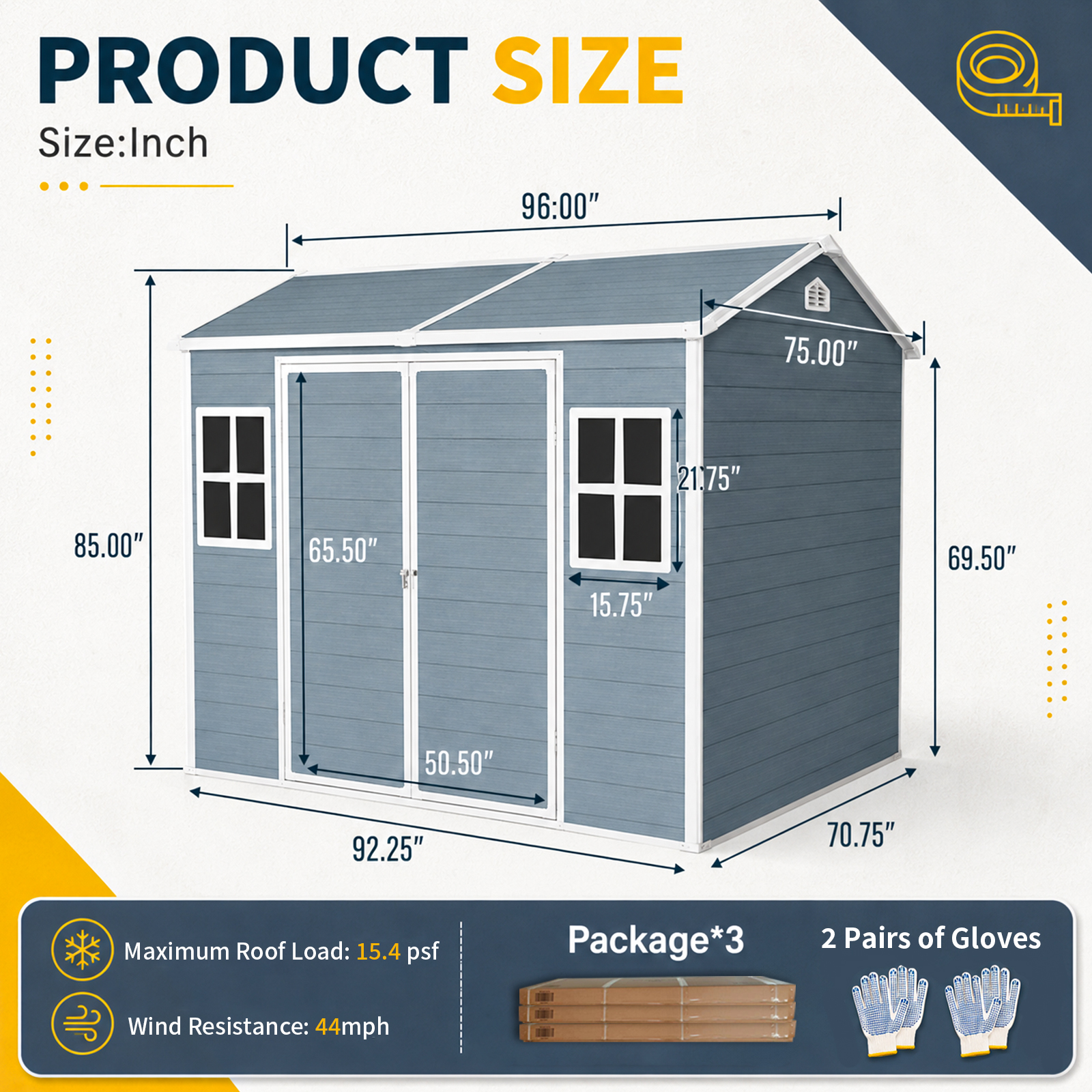8 X 6 Ft Resin Outdoor Storage Shed