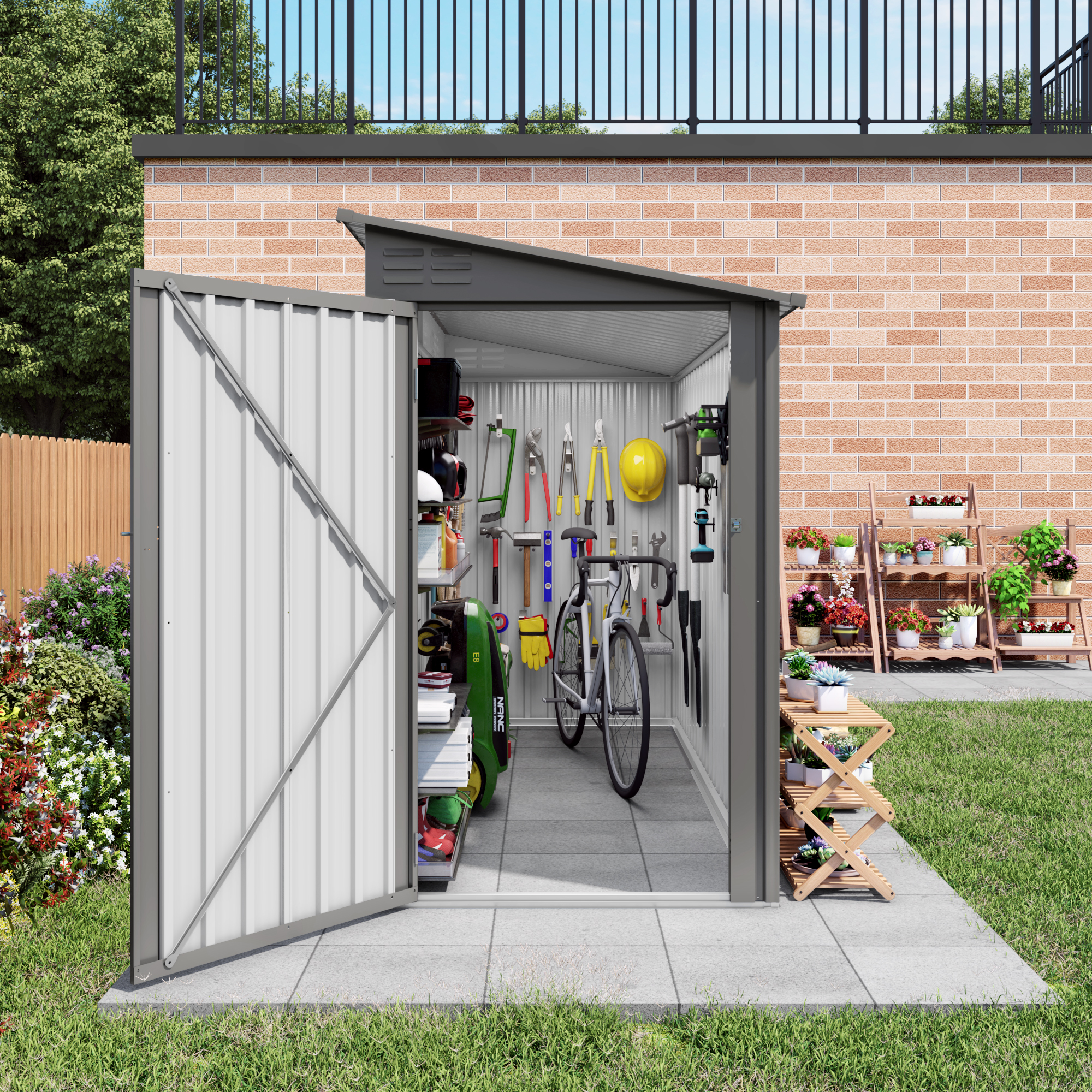 4x9 FT Metal Lean to Shed