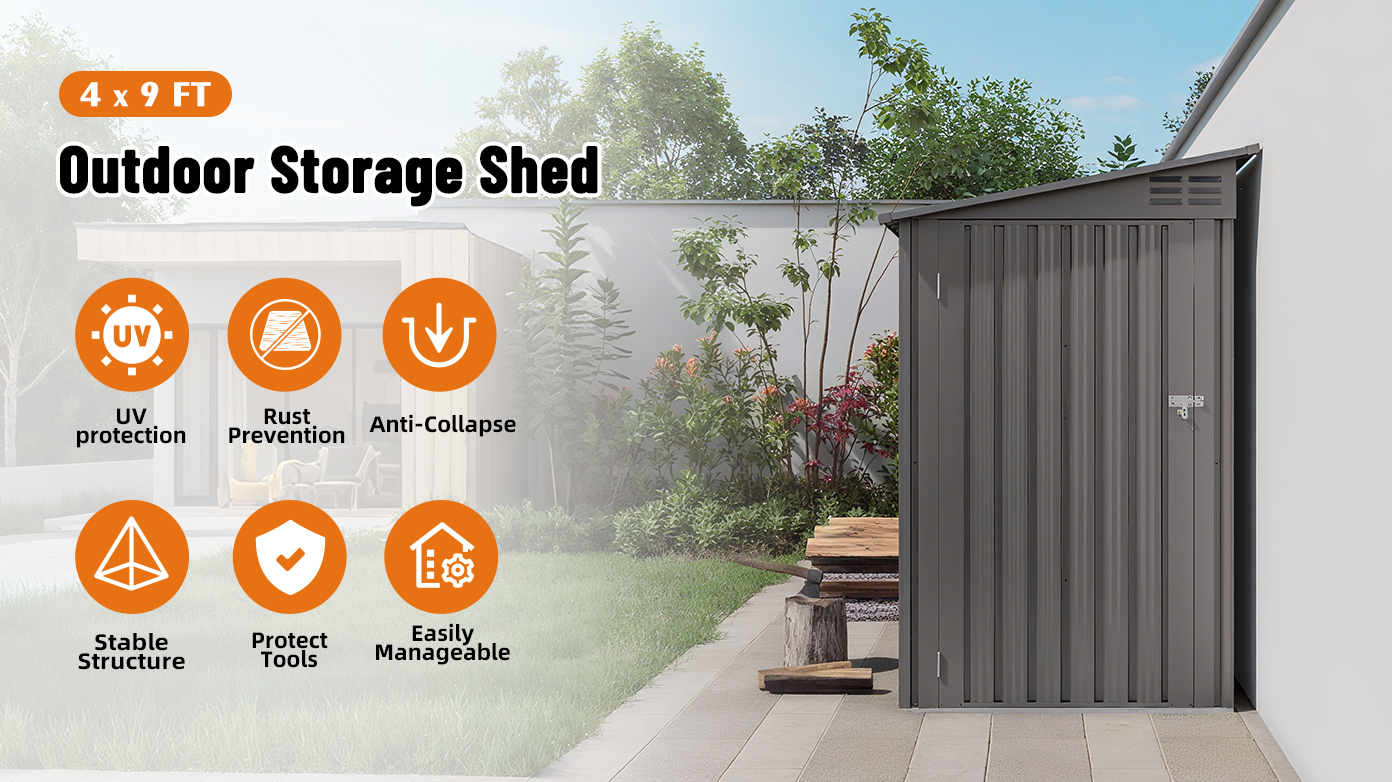 4x9 FT Metal Lean to Shed