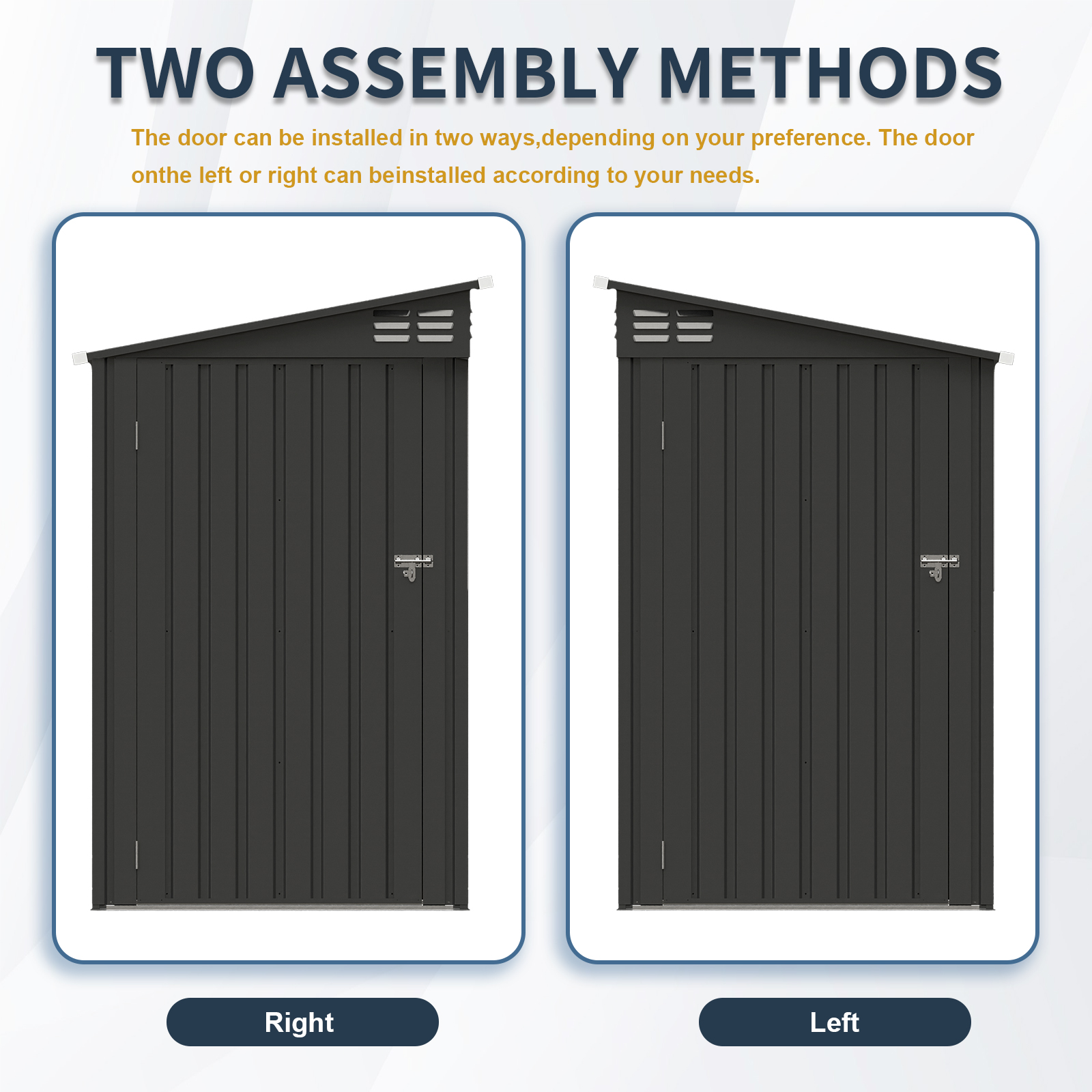 4x9 FT Outdoor Metal Storage Shed