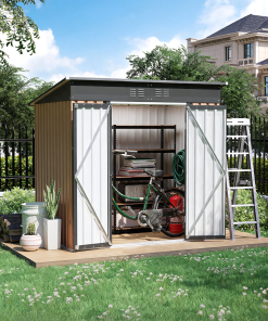 6x4 FT Metal Garden Shed