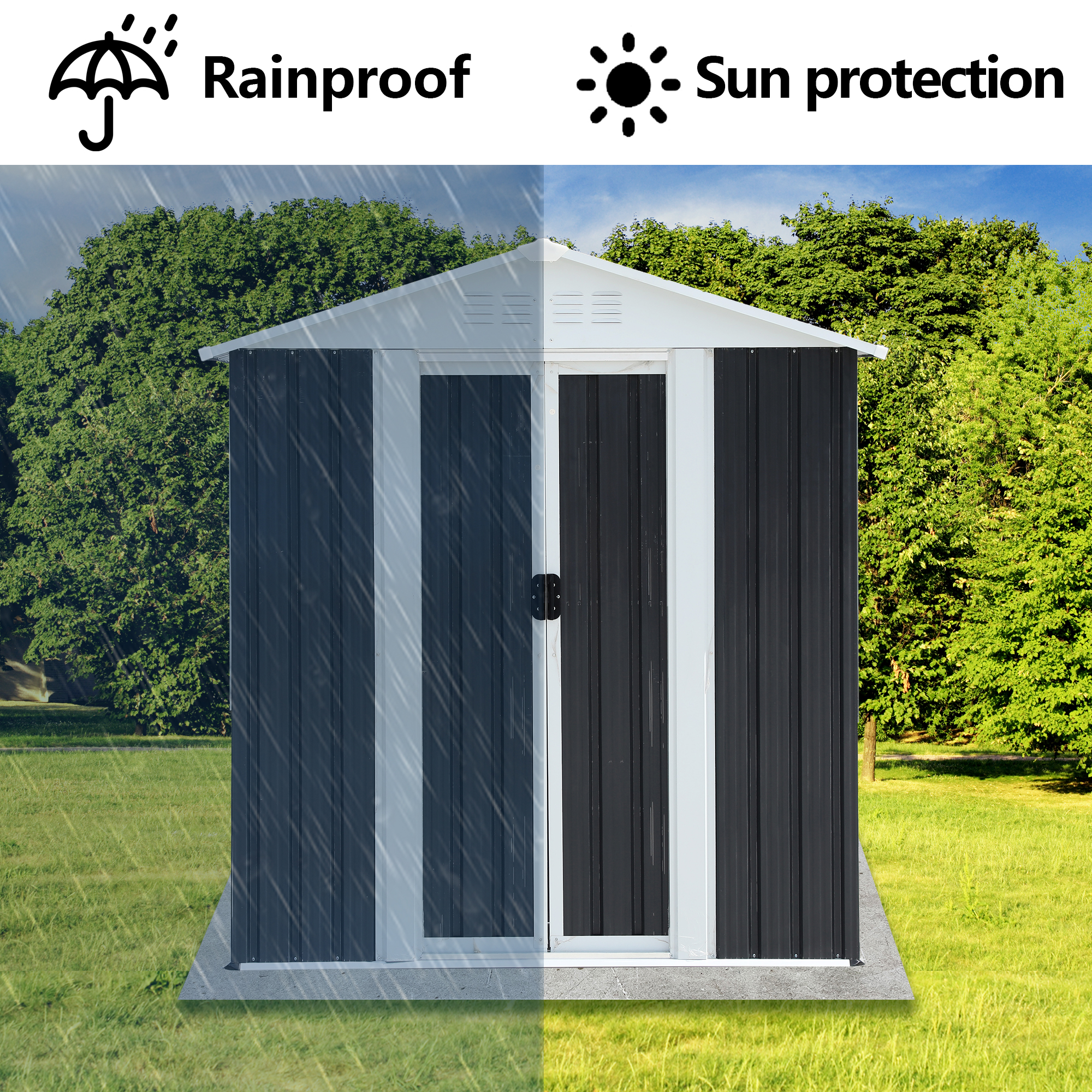 5x3 FT Sliding Door Garden Shed
