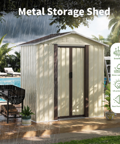 5x3 FT Metal Garden Shed