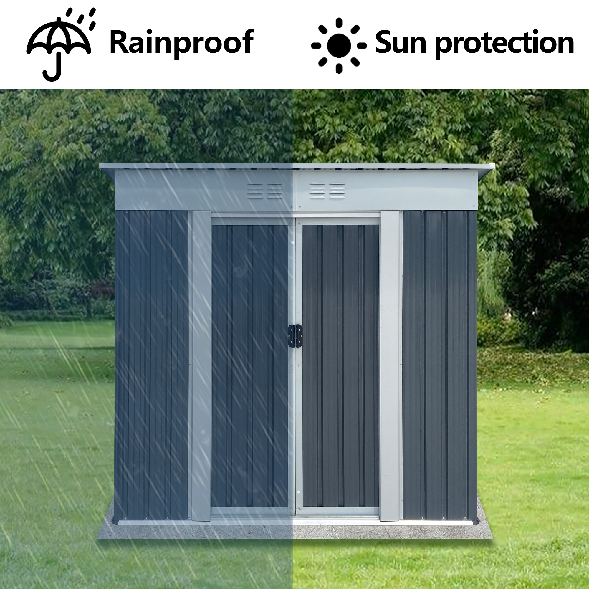 6x4 FT Outdoor Storage Sheds