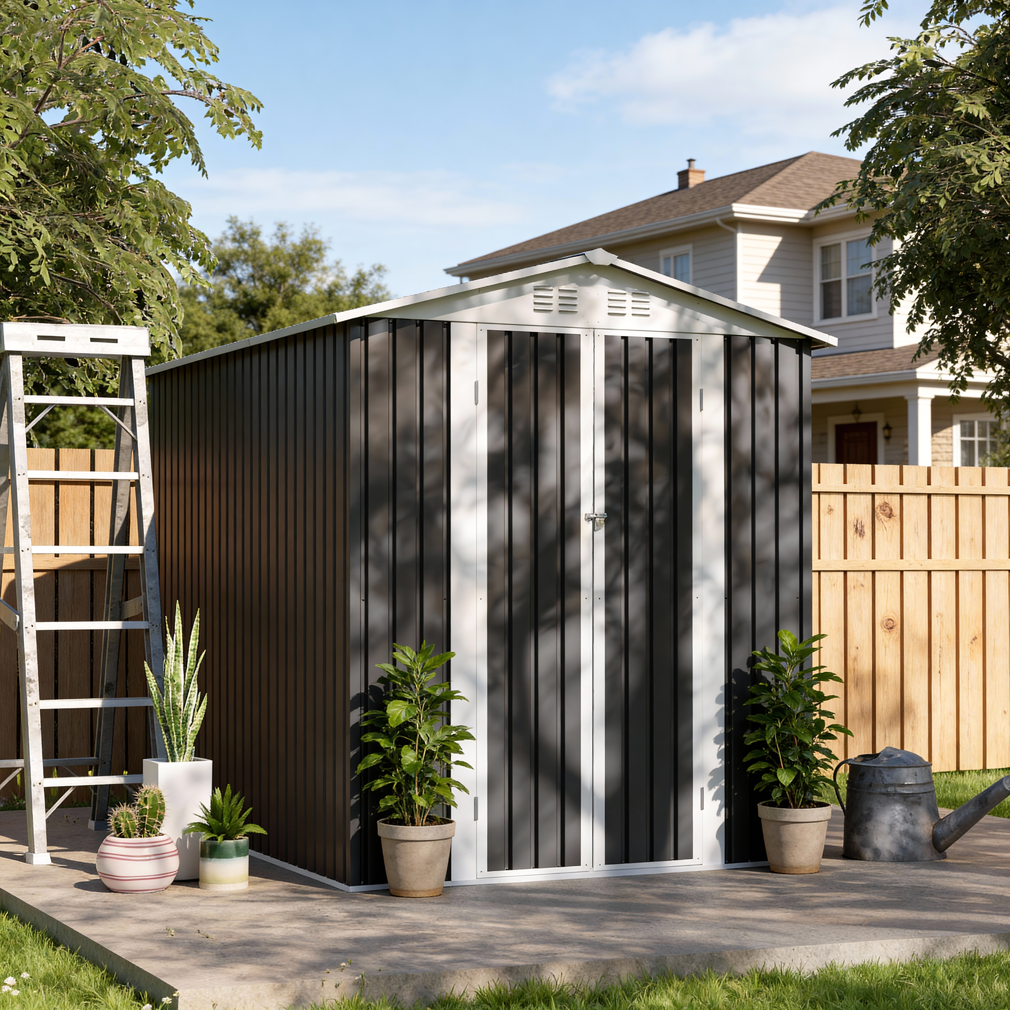 6x9 FT Metal Garden Shed