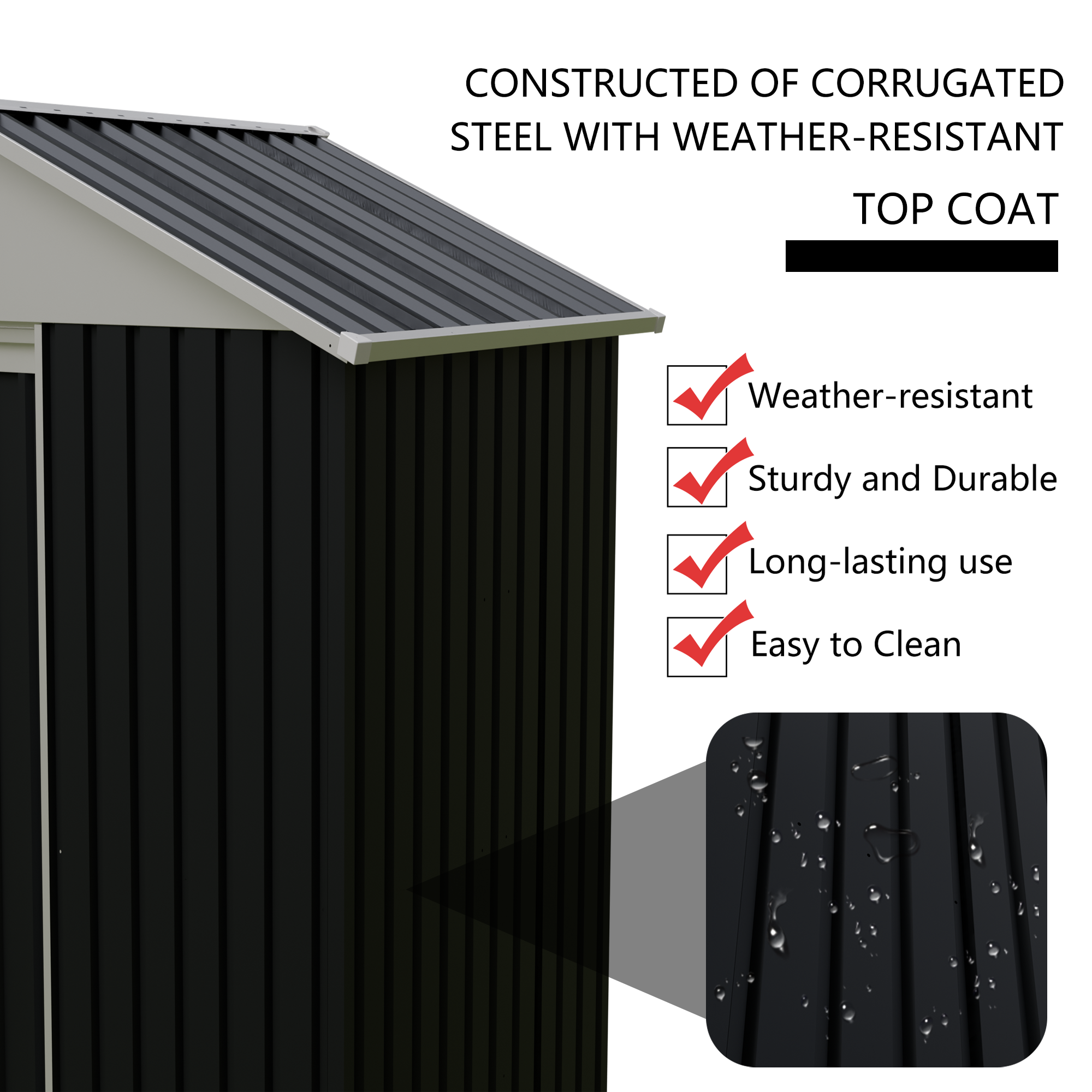 6x4 FT Outdoor Storage Shed