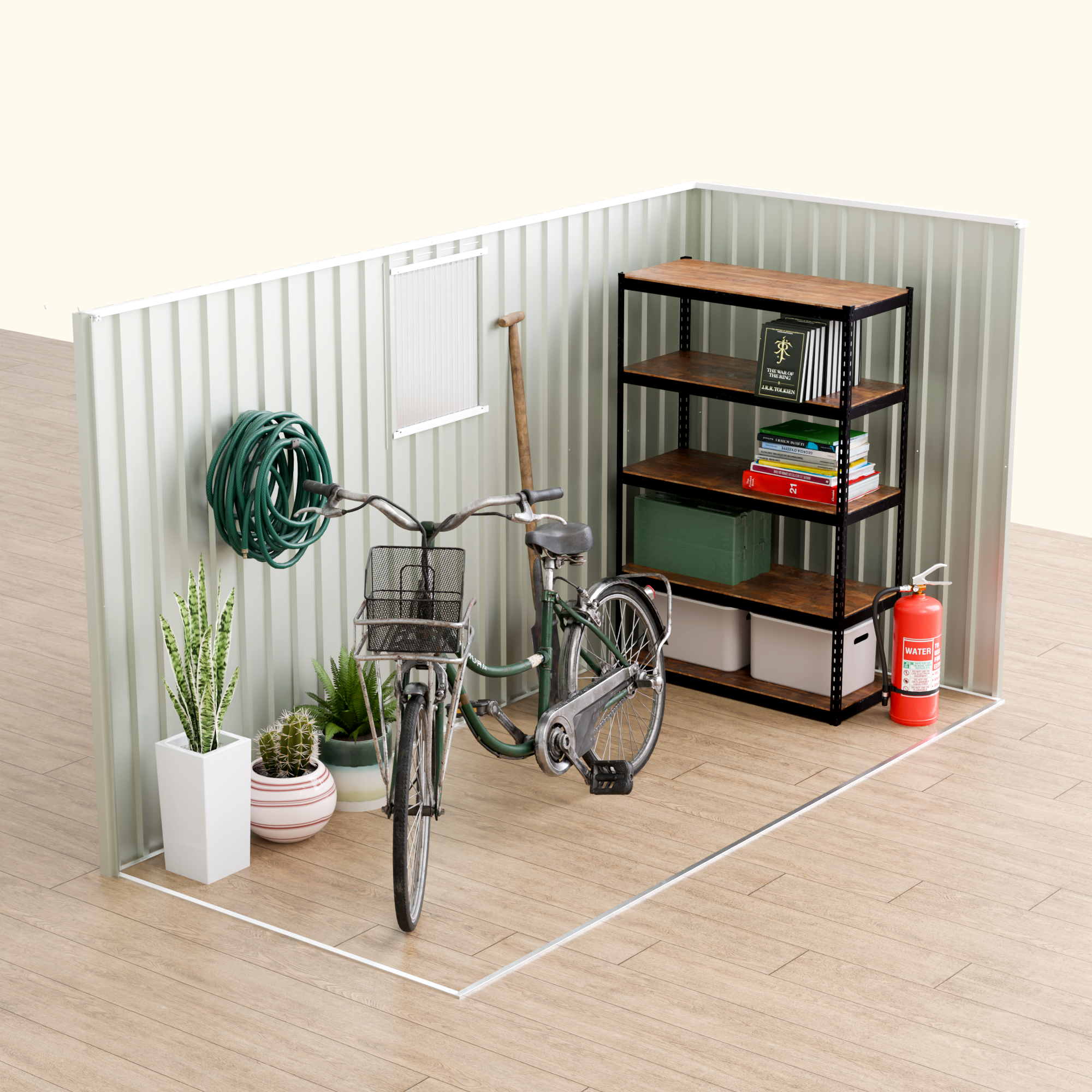 4x9 FT Metal Garden Shed