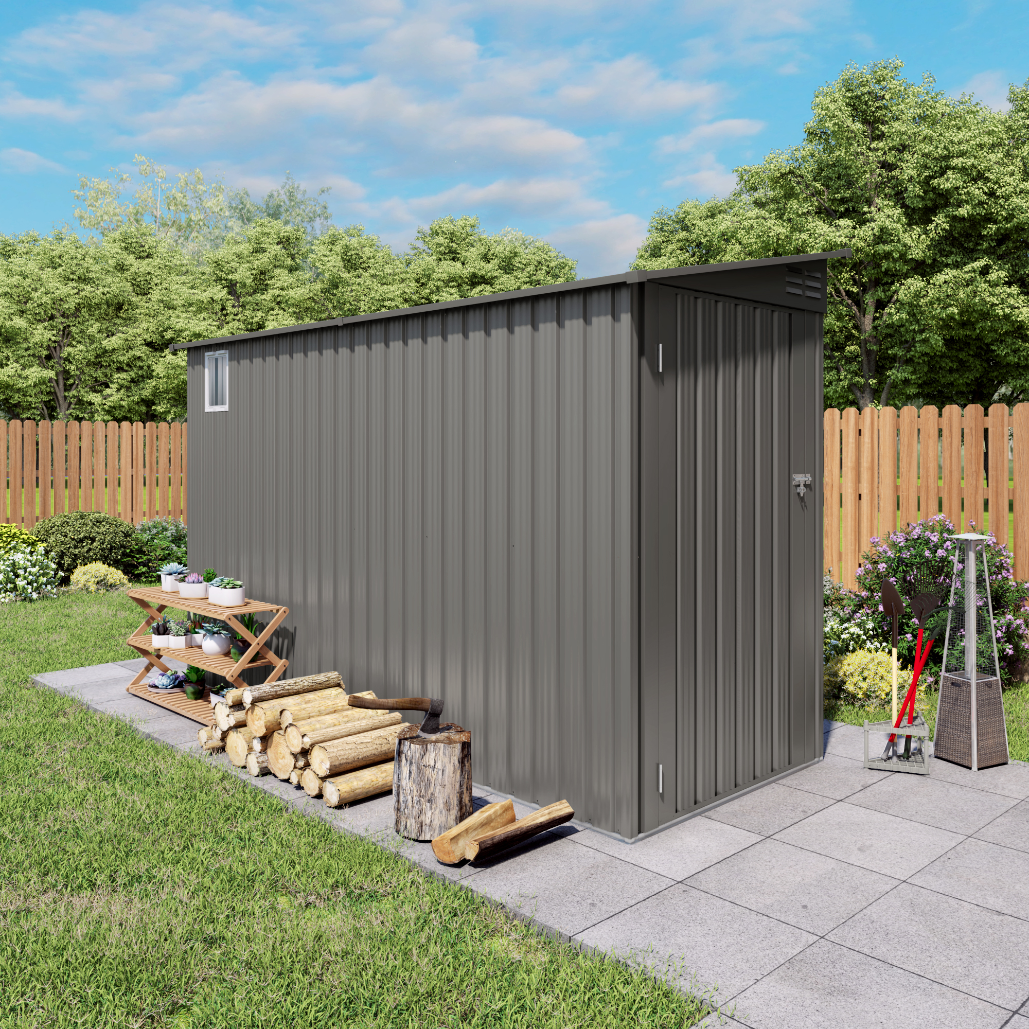 4x9 FT Metal Lean to Shed