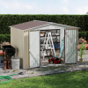 10x8 FT Metal Garden Shed, White