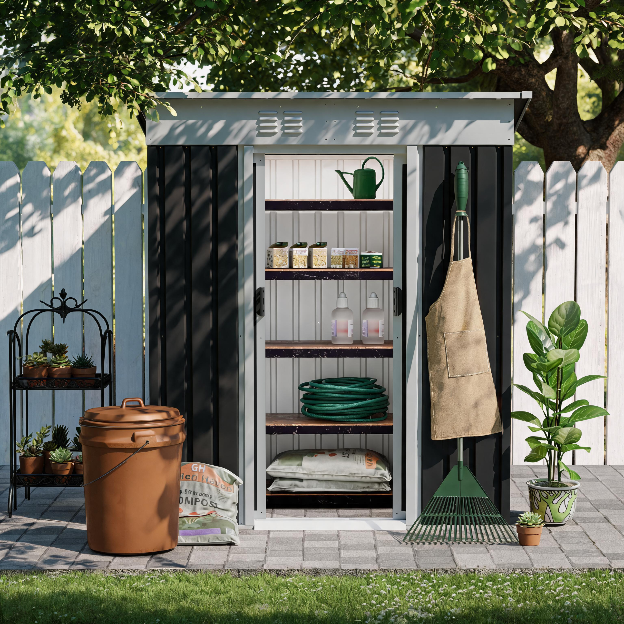 5x3 FT Metal Garden Shed
