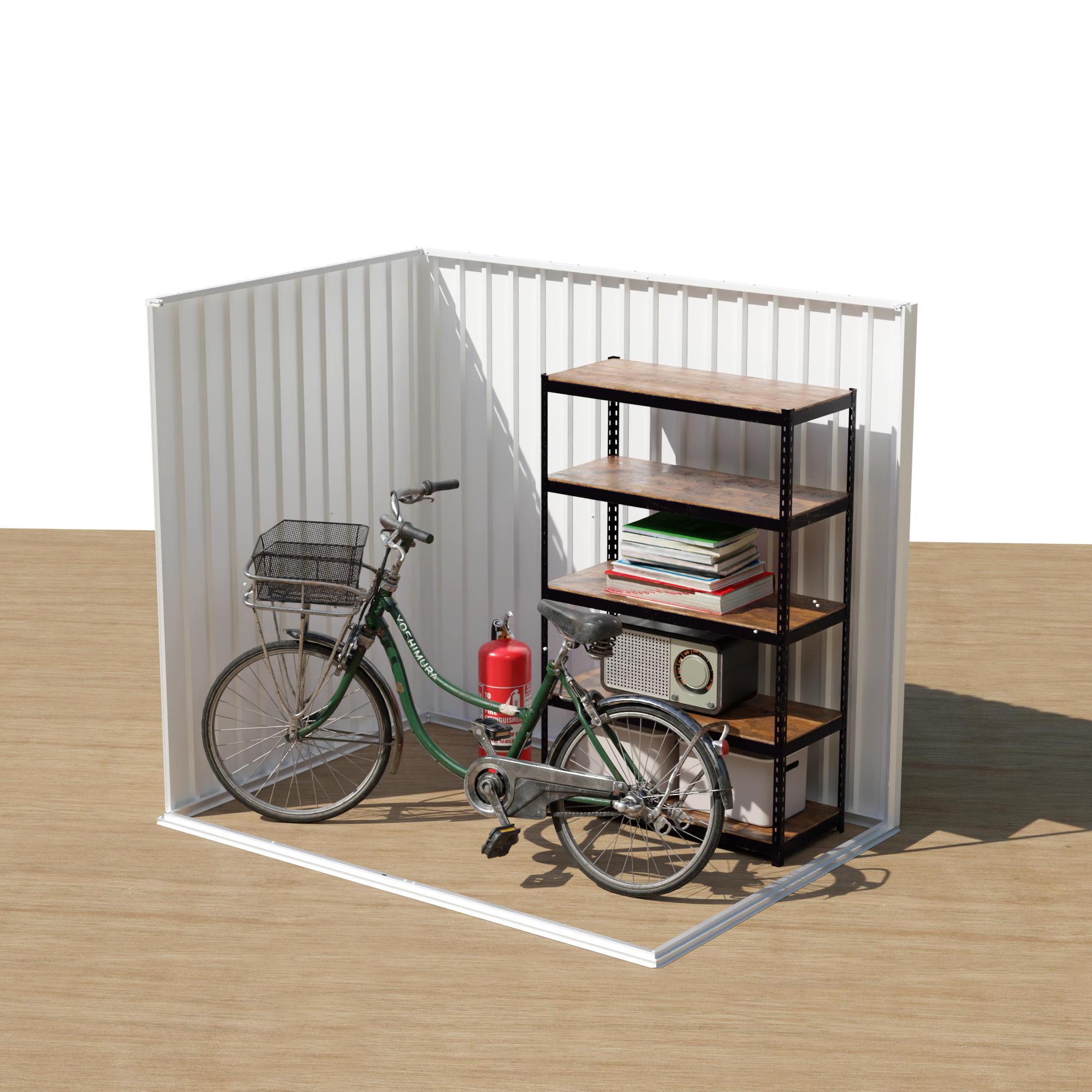 6x4 FT Metal Garden Shed