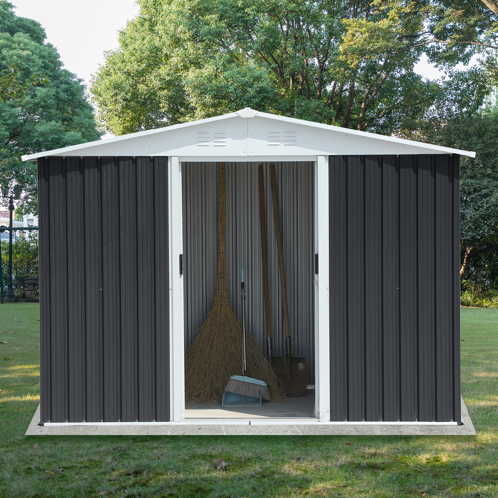 8x6 FT Aluminum Alloy Garden Shed