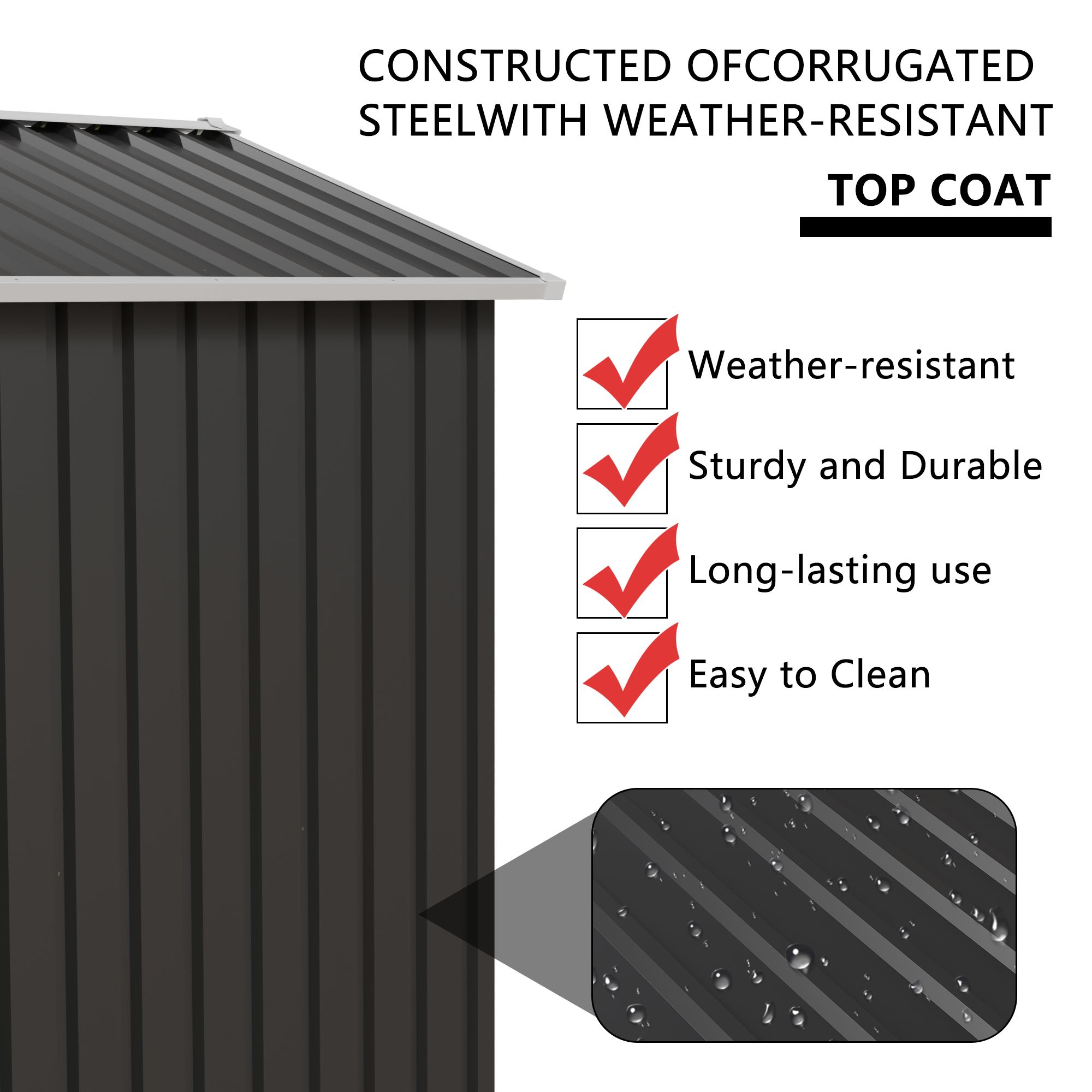 5.4x4.27 FT Outdoor Storage Shed